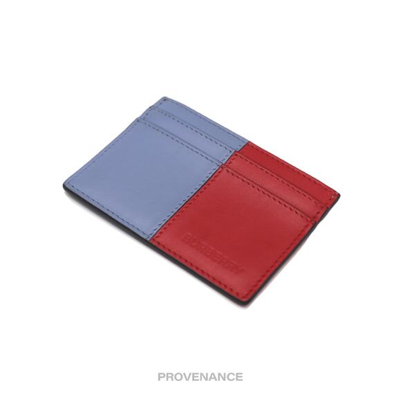 🔴 Burberry Card Holder Wallet - Colorblock Leather - Picture 4 of 8